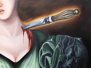 Sacrificio, 2024, oil on canvas, 30 x 40 cm. Roberta Cavallari